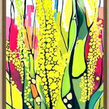 Neon Jungle pulse #2, ukrainian bright abstraction by Valentyna Kniazieva