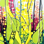 Neon Jungle pulse #3, ukrainian bright abstraction by Valentyna Kniazieva