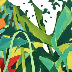 Leaves of Happiness #1, green fresh abstraction