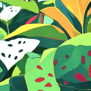 Leaves of Happiness #4, green fresh abstraction