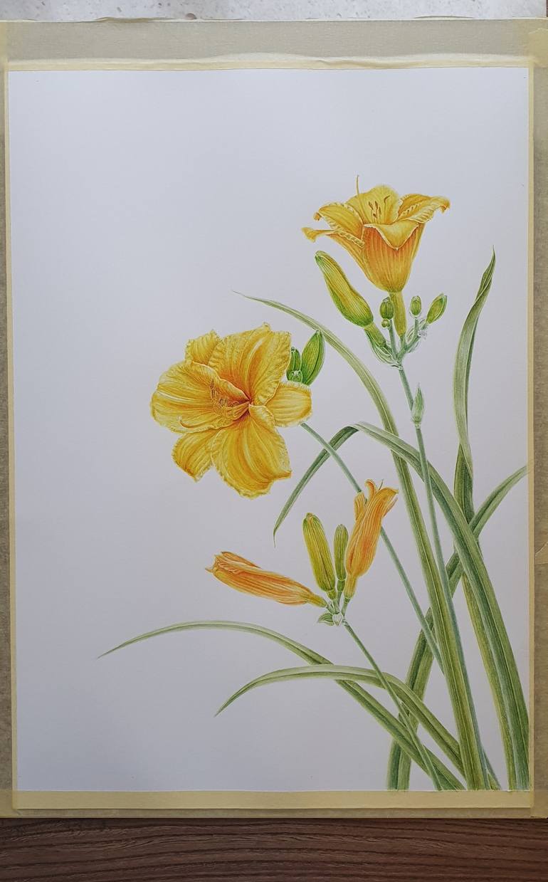 Original Realism Botanic Painting by Olga Akimtseva