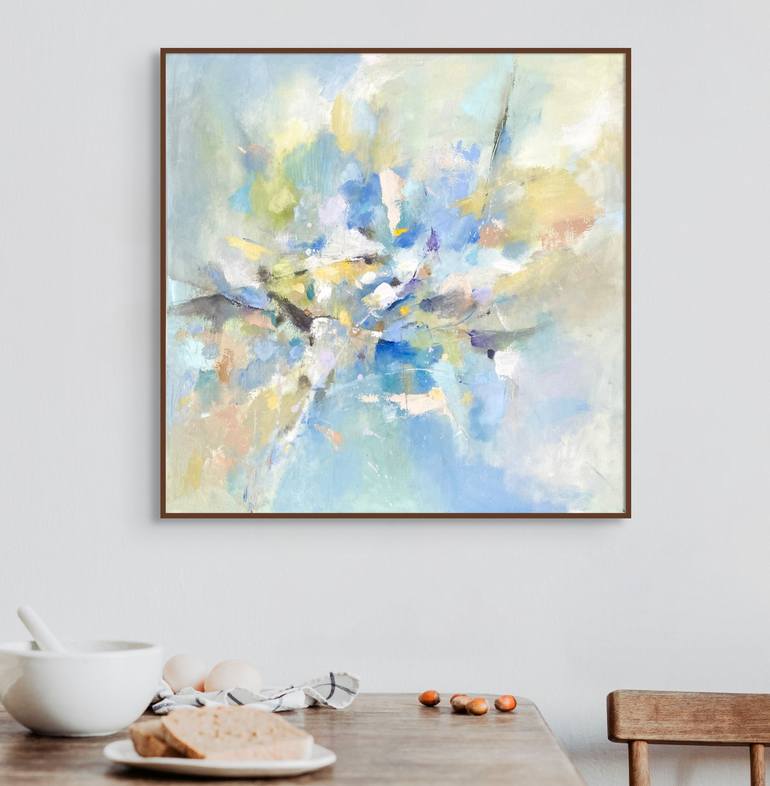 Original Abstract Expressionism Abstract Painting by Victoria Romarniuc