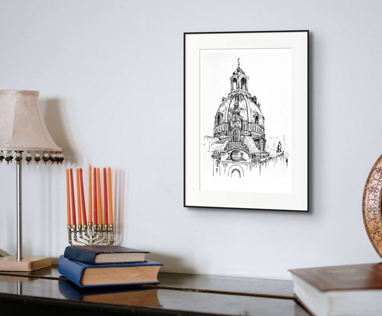 Original Architecture Drawing by Victoria Romarniuc