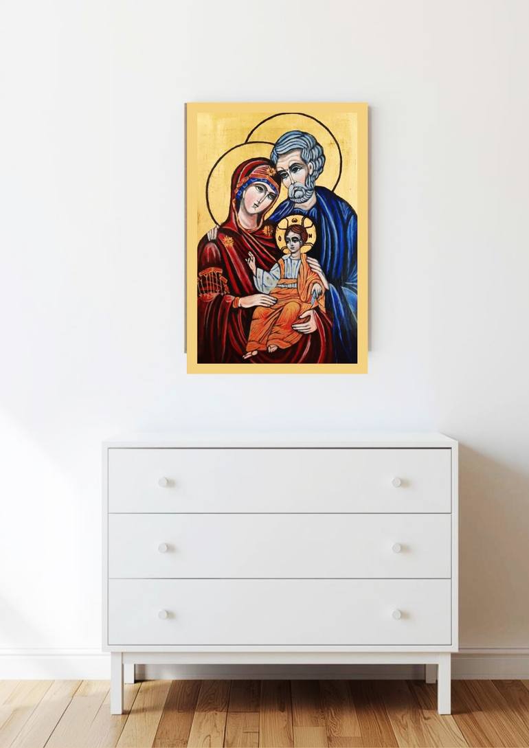 Original Portraiture Religion Painting by Vasilica Duta