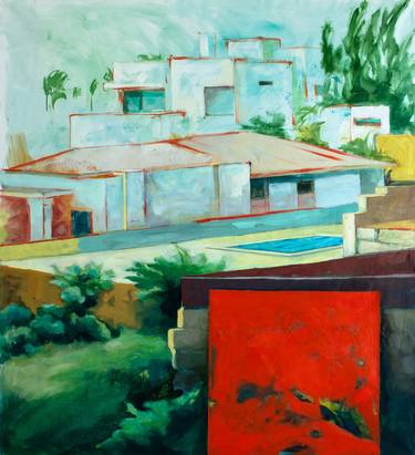 Original Abstract Architecture Paintings by Ana Kajaia