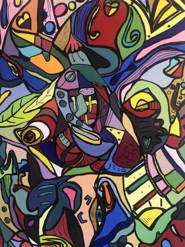 Original Abstract Popular culture Painting by Helen marie Kogan