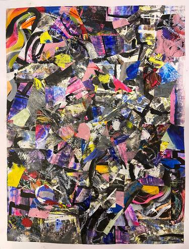 Original Abstract Expressionism Abstract Collage by Eva-Maria Schmid