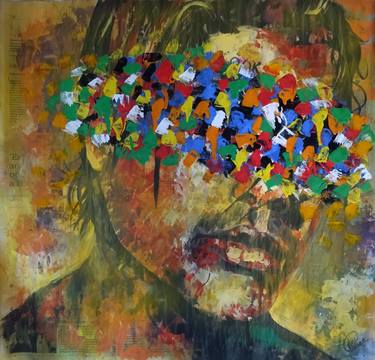 Original Abstract Expressionism Portrait Paintings by Yunier Pouza