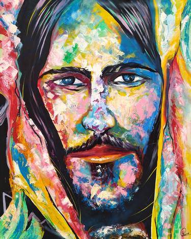 Original Abstract Expressionism Religious Paintings by Yunier Pouza