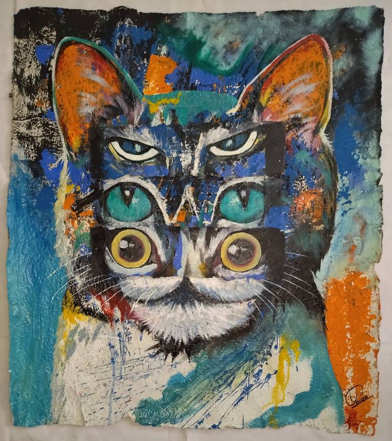 Original Abstract Animal Painting by Yunier Pouza