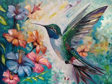 Original Contemporary Garden Painting by Yunier Pouza