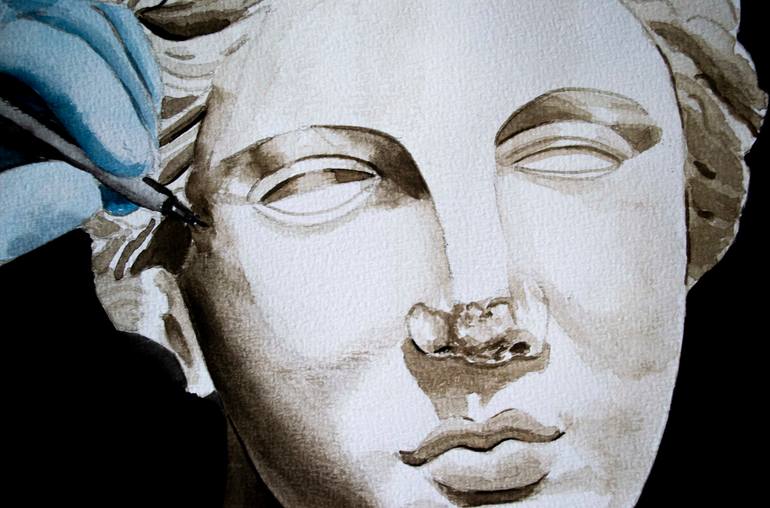 Original Portraiture Classical Mythology Painting by Seha Nur Sari