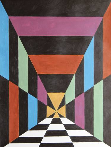Original Abstract Geometric Paintings by Kay MacDonald