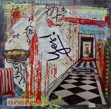 Print of Abstract Expressionism Interiors Collage by Kay MacDonald