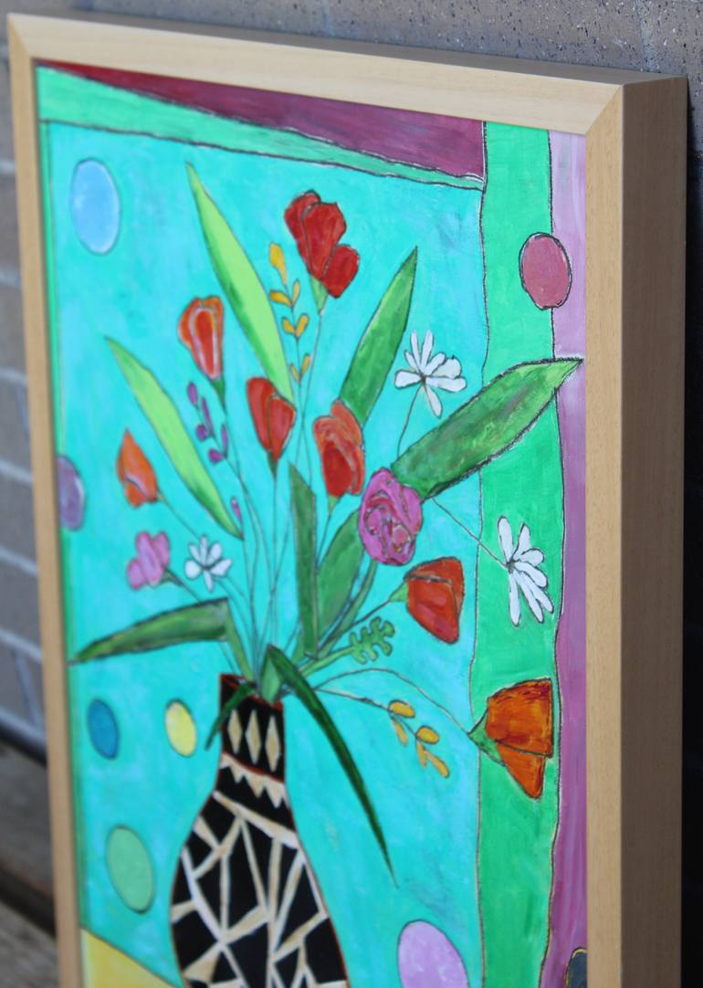 Original Abstract Floral Painting by Kay Macdonald