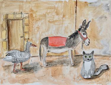 Original Folk Animal Paintings by Kay MacDonald