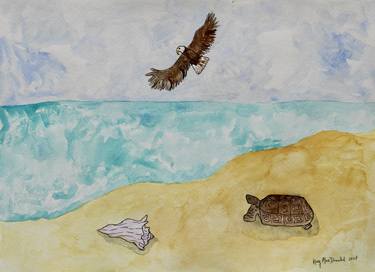 Original Illustration Beach Paintings by Kay MacDonald