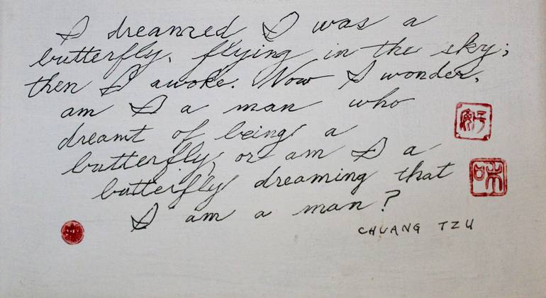 Original Black & White Calligraphy Painting by Kay Macdonald