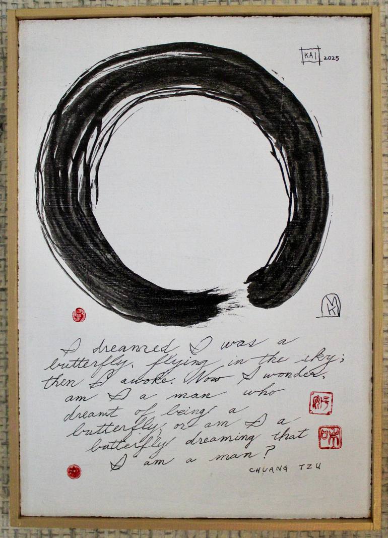 Original Black & White Calligraphy Painting by Kay Macdonald