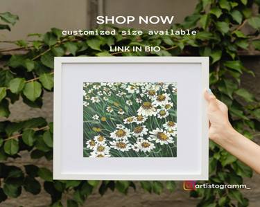 Nature Floral Gouache Painting Greenery Framed Wall Decor thumb