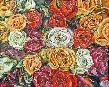 Original Fine Art Floral Paintings by Shweta Matai