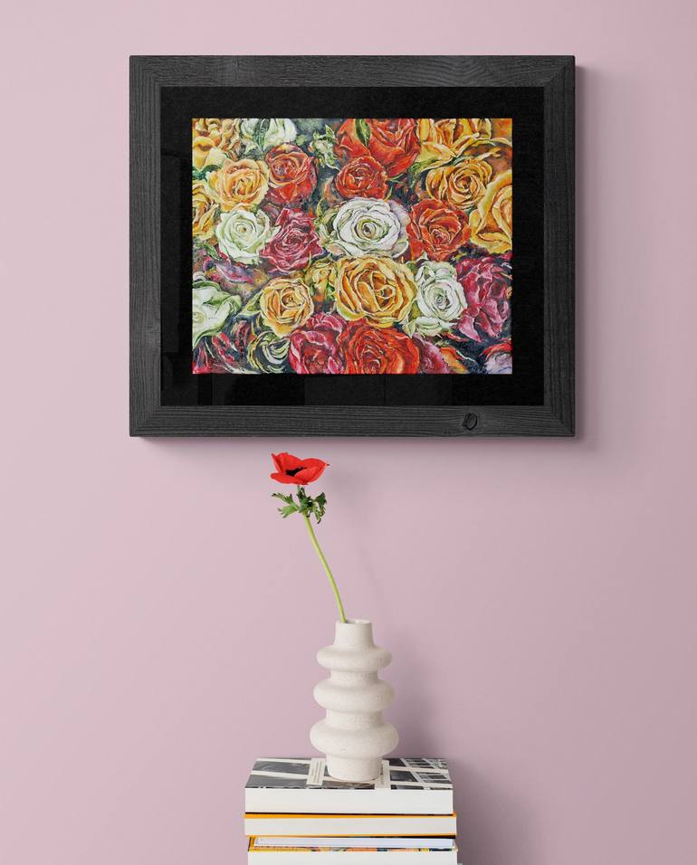 Original Fine Art Floral Painting by Shweta Matai