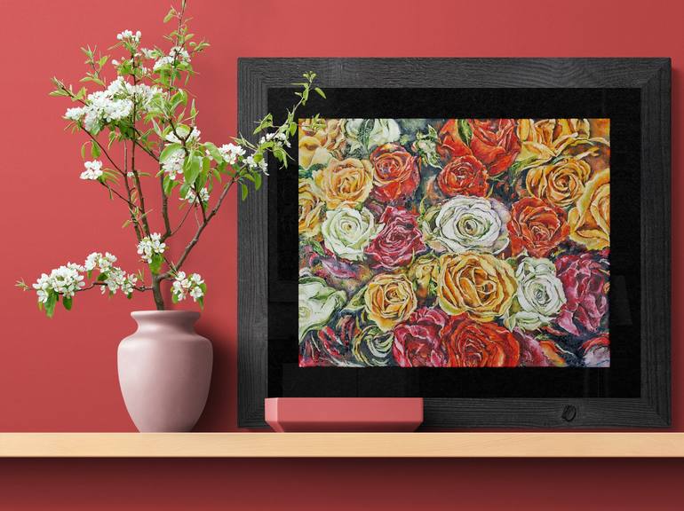 Original Fine Art Floral Painting by Shweta Matai