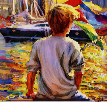 Original Impressionism Children Paintings by Anders Haines