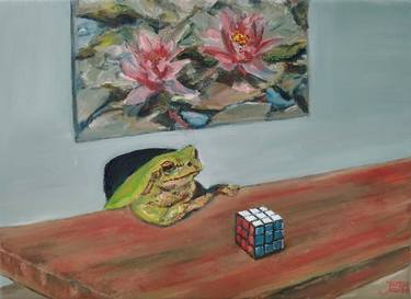 Frog, Water Lilies and Rubic's Cube thumb