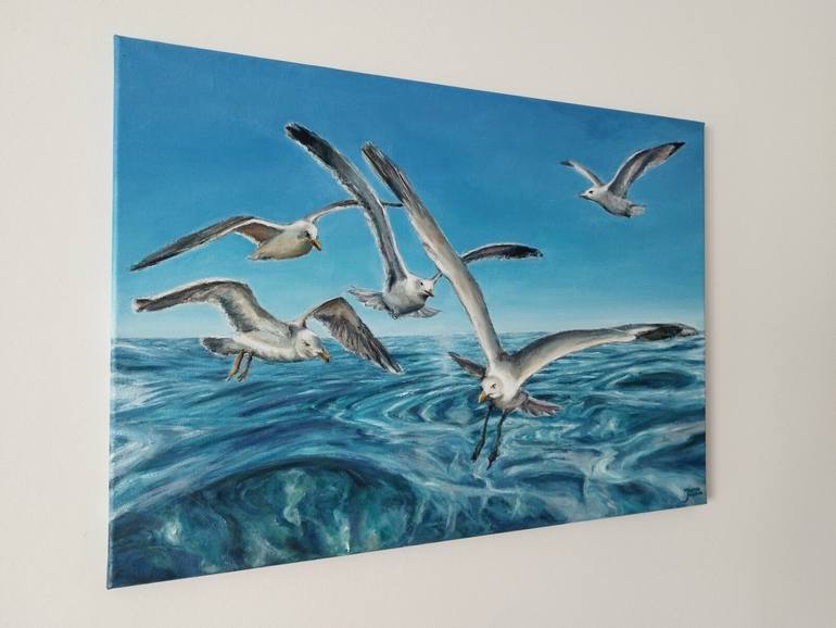 Original Contemporary Seascape Painting by Jura Kuba Art