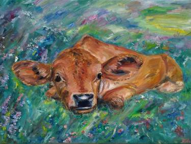 Original Color Field Painting Animal Painting by Jura Kuba Art