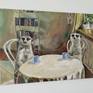Meercats at home. Coffe time.
