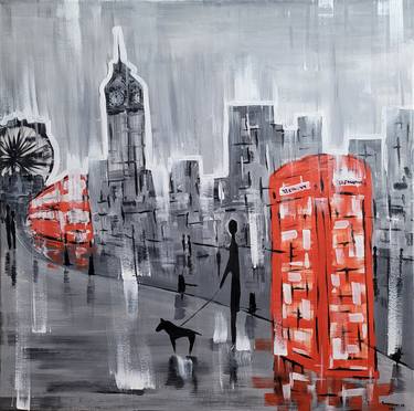 Print of Abstract Expressionism Cities Paintings by Alina Chervonenko