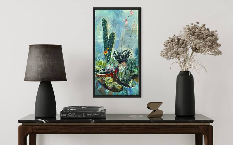 Original Art Deco Nature Painting by Marina Voropaeva
