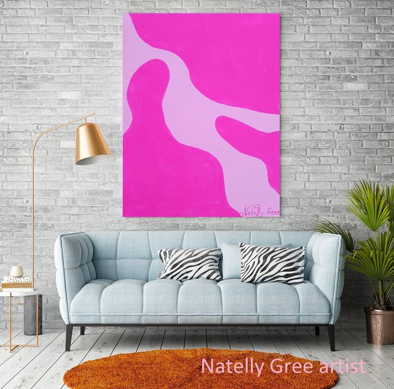 Original Art Deco Abstract Painting by Natelly Gree