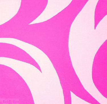 Contemporary Abstract Painting Pink Fashion Minimalist Pink White thumb