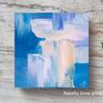Blue Abstract Oil Painting Small Minimalist Art