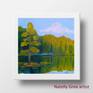 Forest Pond River Pine Tree Art Canvas