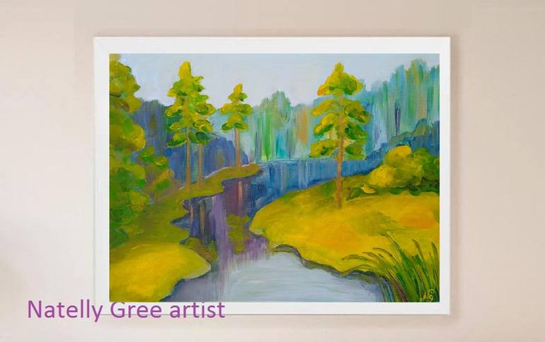 Original Contemporary Tree Painting by Natelly Gree