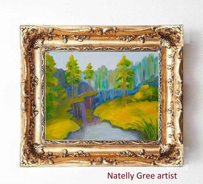 Original Contemporary Tree Painting by Natelly Gree