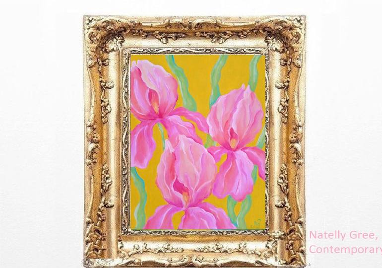 Original Abstract Floral Painting by Natelly Gree