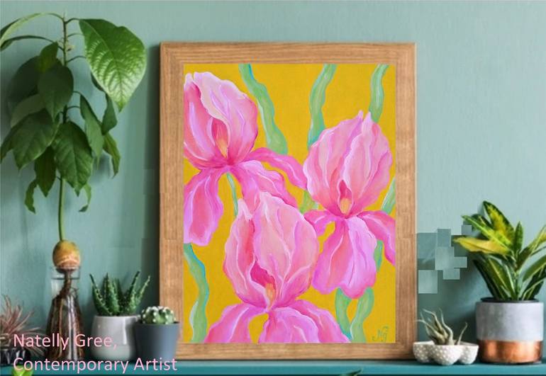 Original Abstract Floral Painting by Natelly Gree