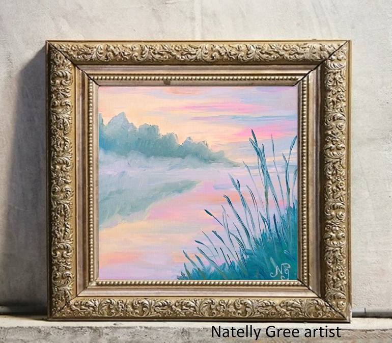 Original Fine Art Seascape Painting by Natelly Gree