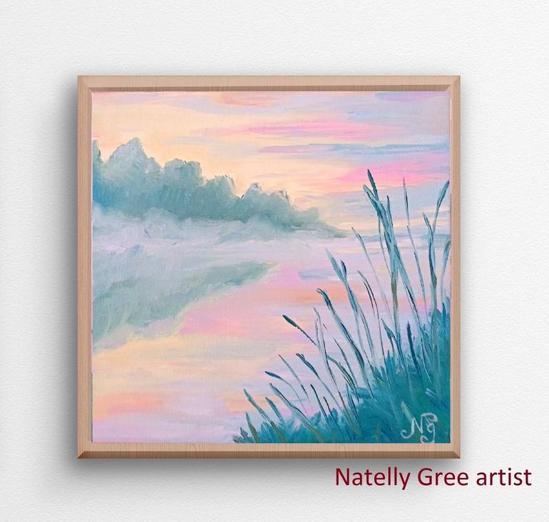 Original Fine Art Seascape Painting by Natelly Gree