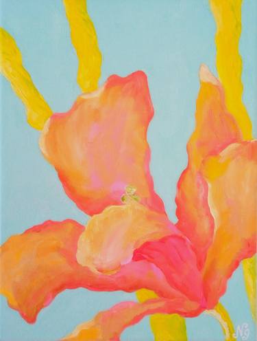 Original Fine Art Floral Paintings by Natelly Gree