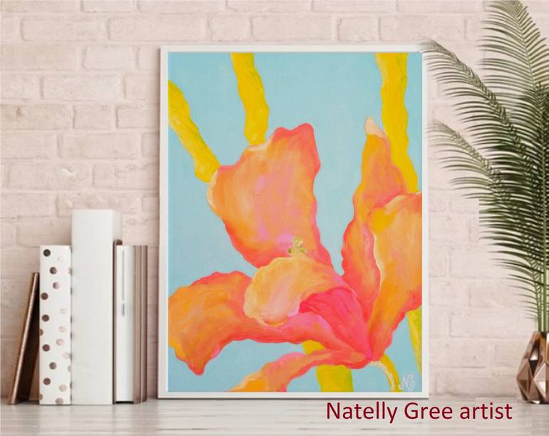 Original Contemporary Floral Painting by Natelly Gree