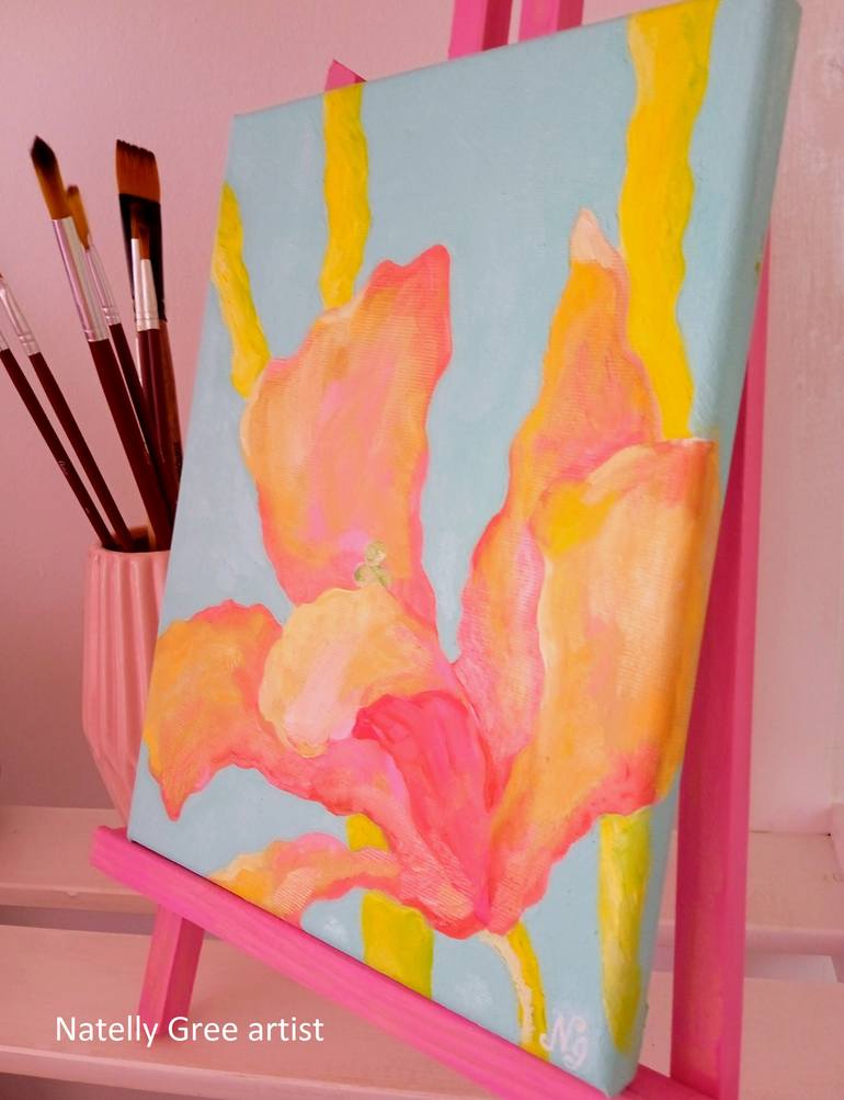 Original Contemporary Floral Painting by Natelly Gree