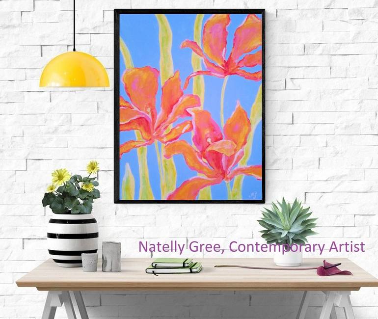 Original Floral Painting by Natelly Gree