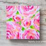 Roses Abstract Painting Small Original Art