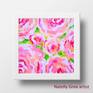 Roses Abstract Painting Small Art Natelly Gree.